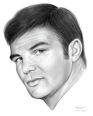 Celebrities Drawings - Burt by Greg Joens