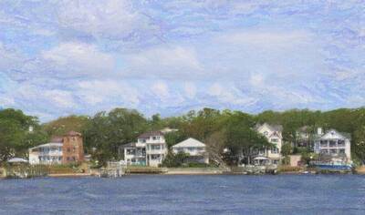 Soap Suds - Cape Fear River Houses 2 by Cathy Lindsey
