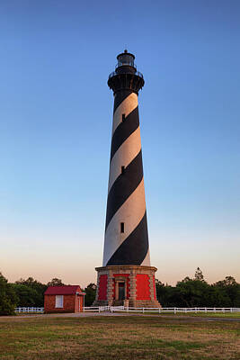 Movie Tees Rights Managed Images - Cape Hatteras Light at Sunset Royalty-Free Image by Claudia Domenig