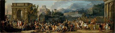 Portraits Royalty Free Images - Carle Antoine Horace Vernet - The Triumph of Aemilius Paulus 1789 Royalty-Free Image by Celestial Images