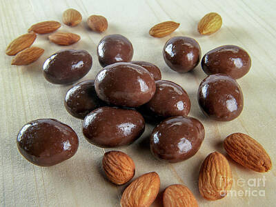 Woodland Animals - Carob Chocolate coated Almonds a4 by Amit Strauss