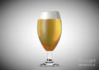 Beer Royalty-Free and Rights-Managed Images - Chalice Beer Pint by Allan Swart
