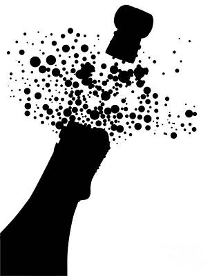 Womens Empowerment Rights Managed Images - Champagne Bottle Silhouette Royalty-Free Image by Bigalbaloo Stock