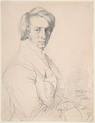 Scifi Portrait Collection - Charles Simon Pradier,  1783 1847  Ursin-Jules Vatinelle  1798-1881  by Celestial Images
