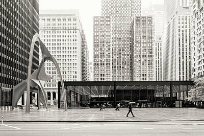 City Scenes Royalty Free Images - Chicago  Federal Center Complex Royalty-Free Image by Chicago In Photographs
