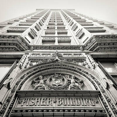City Scenes Royalty-Free and Rights-Managed Images - Chicago Fisher Building by Chicago In Photographs