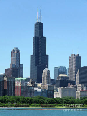 Recently Sold - Landmarks Photo Royalty Free Images - Chicago Skyline Royalty-Free Image by Mary Mikawoz