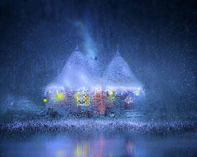 Mark Andrew Thomas Royalty-Free and Rights-Managed Images - Christmas Cottage by Mark Andrew Thomas