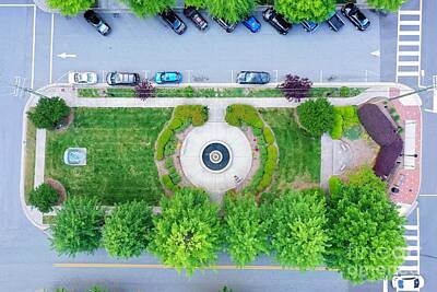 Raynor Garey Royalty-Free and Rights-Managed Images - City Park from above by Raynor Garey