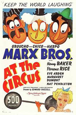 Actors Paintings - Classic Movie Poster - At the Circus by Esoterica Art Agency