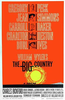 Actors Paintings - Classic Movie Poster - The Big Country by Esoterica Art Agency