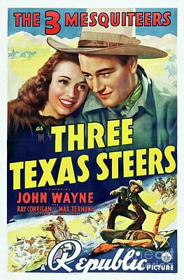 Billiard Balls - Classic Movie Poster - Three Texas Steers by Esoterica Art Agency
