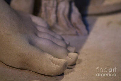 Grand Prix Circuits - Closeup of Aphrodites Toes in Marble 1st Century AD by Colleen Cornelius