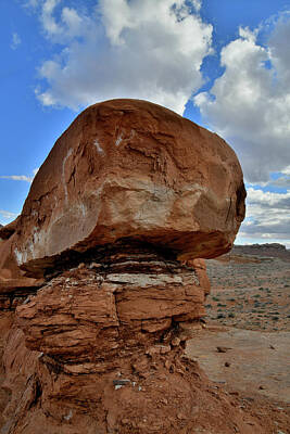 Juj Winn - Clouds Billow over Balanced Boulders in San Rafael Desert by Ray Mathis