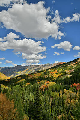 Kitchen Spices And Herbs - Clouds over Fall Colors of Red Mountain Pass by Ray Mathis