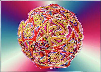 Ocean Diving - Colorful 3-D Abstract by Neal Dwire