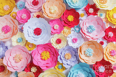 Stunning 1x - Colorful handmade paper flowers background by Michal Bednarek