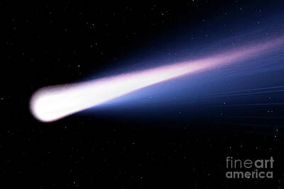 Science Fiction Photos - Comet Speeding Through Space F1 by Humorous Quotes