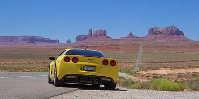 Christmas Trees - Corvette on Monument Valley by Darrell Foster