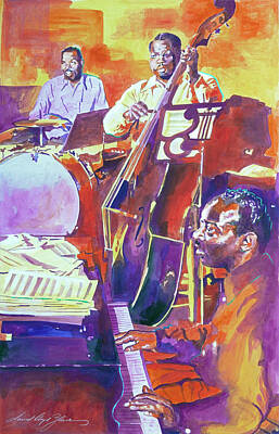Recently Sold - Jazz Painting Royalty Free Images - Count Basie Jazz Royalty-Free Image by David Lloyd Glover