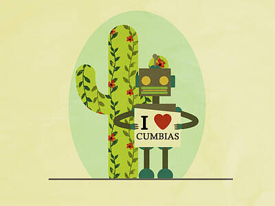 Boho Christmas - Cumbia Lover Robot by Jaime Enriquez