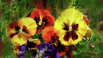 Fairy Tales Royalty Free Images - Dancing Pansies Royalty-Free Image by Garth Glazier