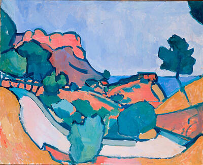 Mountain Paintings - Derain, Andre - Road in the Mountains by Hermitage Museum