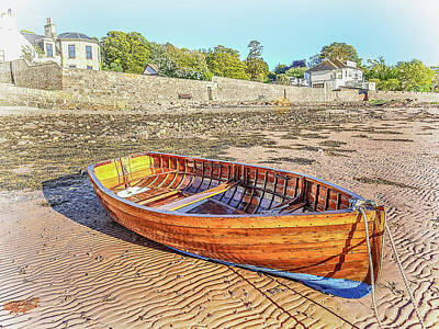 Ring Of Fire Rights Managed Images - Dinghy On Fairlie Beach Royalty-Free Image by Tylie Duff Photo Art
