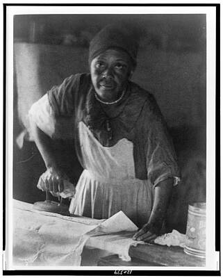 Achieving - Doris Ulmann 1882-1934, Portrait of African American woman ironing by Celestial Images