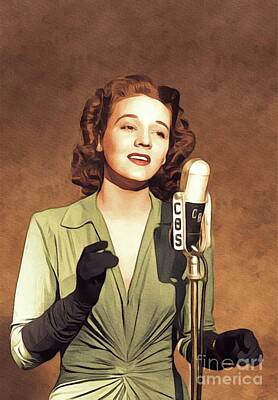 Rock And Roll Paintings - Dorothy Shay, Vintage Singer by Esoterica Art Agency