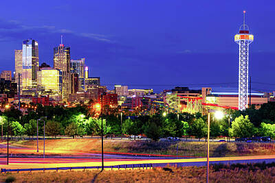 Royalty-Free and Rights-Managed Images - Downtown Denver Colorado Skyline in Color by Gregory Ballos