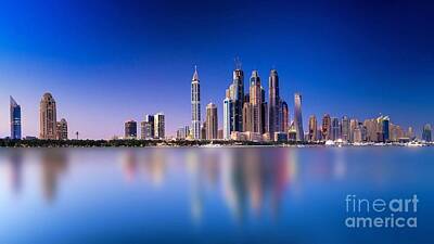 Modern Man Mid Century Modern - Dubai Skyline United Arab Emirates Ultra HD by Hi Res