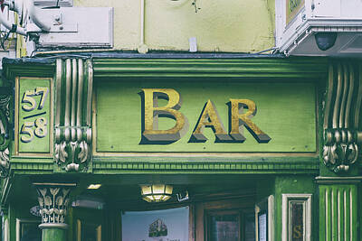The Delicate Female Rights Managed Images - Dublin Kelly Green Bar Sign Royalty-Free Image by Georgia Clare
