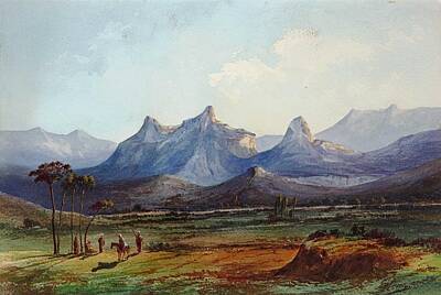 Mountain Paintings - Eduardo Florez Ibanez Rif Mountains on the Road to Tetouan by Celestial Images