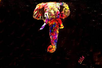Grace Kelly Rights Managed Images - Elephant 6 Royalty-Free Image by Nilu Mishra