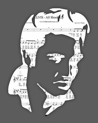 Music Mixed Media - Elvis Presley All Shook Up by Marvin Blaine