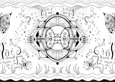 Steampunk Drawings Rights Managed Images - Endless Flow 2 Royalty-Free Image by Helena Tiainen