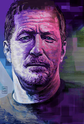 Portraits Digital Art - Eric Clapton Portrait by Garth Glazier