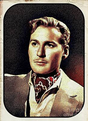Actors Digital Art - Errol Flynn, Vintage Movie Star by Esoterica Art Agency