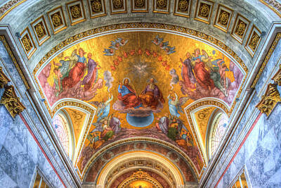 Blue Hues - Esztergom Basilica Mural by David Pyatt