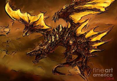 Royalty-Free and Rights-Managed Images - Fire Dragon 1 by JP Giarde