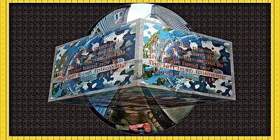 Boho Christmas - Fish eye building with text as a box by Karl Rose