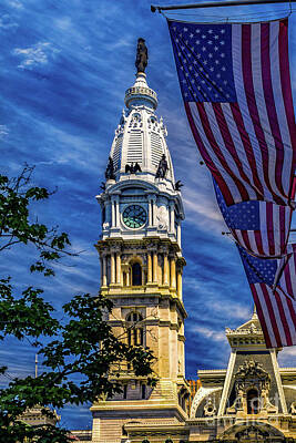 Seamstress - Flags at City Hall by Nick Zelinsky Jr