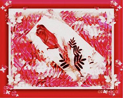 State Love Nancy Ingersoll - Floating Rose by Debra Lynch