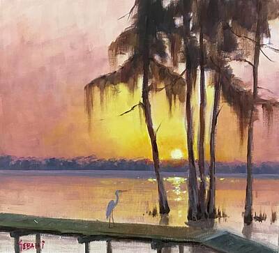 Bringing The Outdoors In - Florida Lagoon Sunset by Karim Gebahi