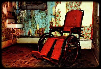Mixed Media - Forgotten Wheelchair by Constance Lowery