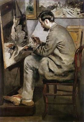Graduation Sayings Rights Managed Images - Frederic Bazille Painting The Heron 1867 Royalty-Free Image by Pierre Auguste Renoir