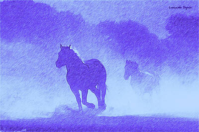 Mans Best Friend Rights Managed Images - Free Horses Purple - DA Royalty-Free Image by Leonardo Digenio