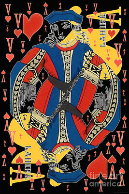 Game Of Thrones Rights Managed Images - French Playing Card - Lahire, Valet De Coeur, Jack Of Hearts Pop Art - #2 Royalty-Free Image by Jean luc Comperat