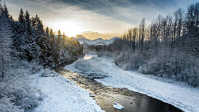 Mountain Rights Managed Images - Frozen Creek Royalty-Free Image by Framing Places